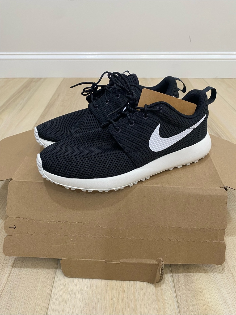 Nike Golf Mens Roshe G 2.0 Shoes Black/White/Anthracite/Sail DV1202-002 Size 10